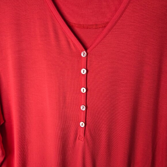 Soft Surroundings 2X Plus Size Active Top Long Sleeve Barbie Pink Tunic - Picture 3 of 7